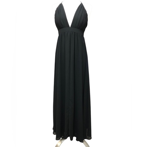 Forever 21 Black Plunging Maxi Dress - Picture 2 of 11